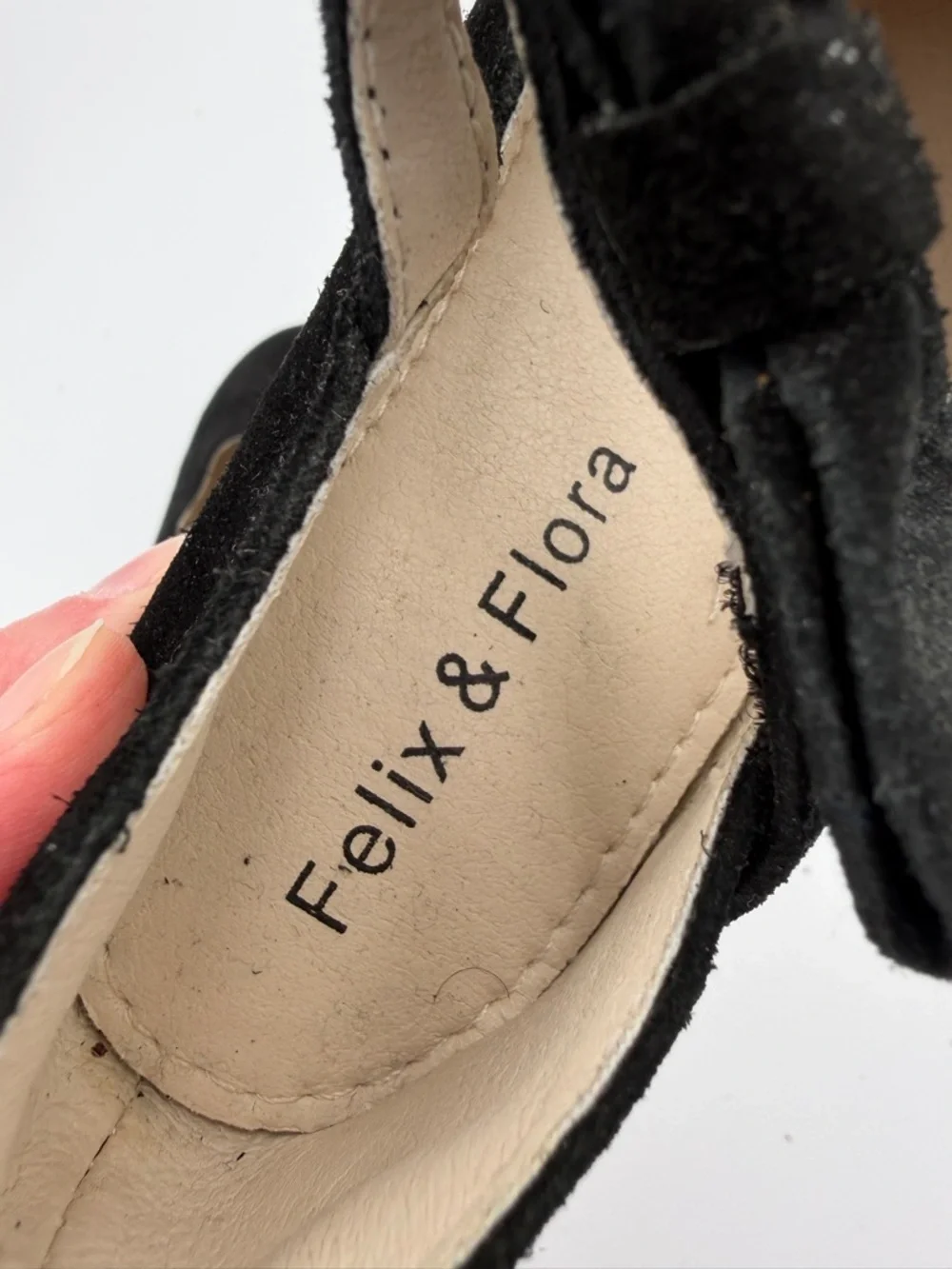Felix & Flora Toddler Girls 8 Black Velvet Bow Mary Jane Formal Dress Shoes Kids